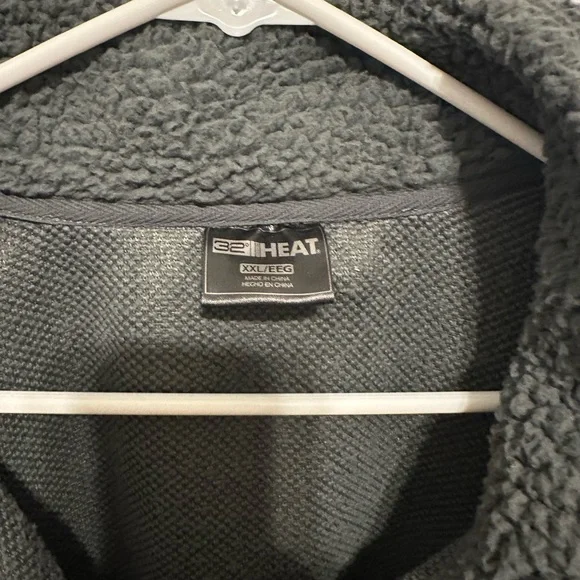 32 degrees XXL Cozy Gray Fleece Jacket - Picture 2 of 4